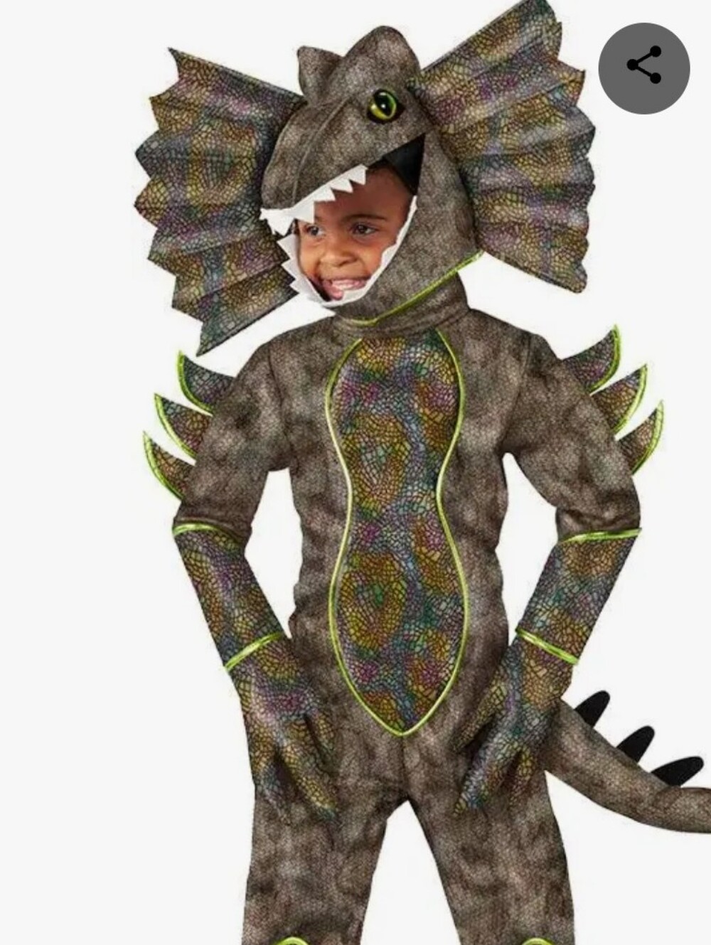Teetot Multicolor-Scale Velociraptor  Dinosaur Costume
